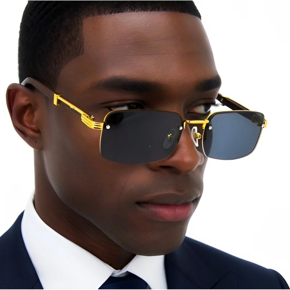 Small Frame Men Sunglasses UV400 Protection Outdoor Driving Wear Hip Hop Music